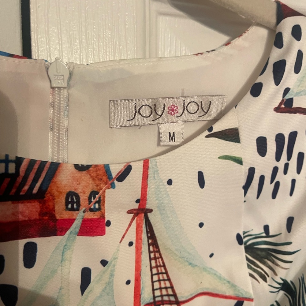 NWOT JOY JOY Nautical Print DRESS Size M - Picture 2 of 6